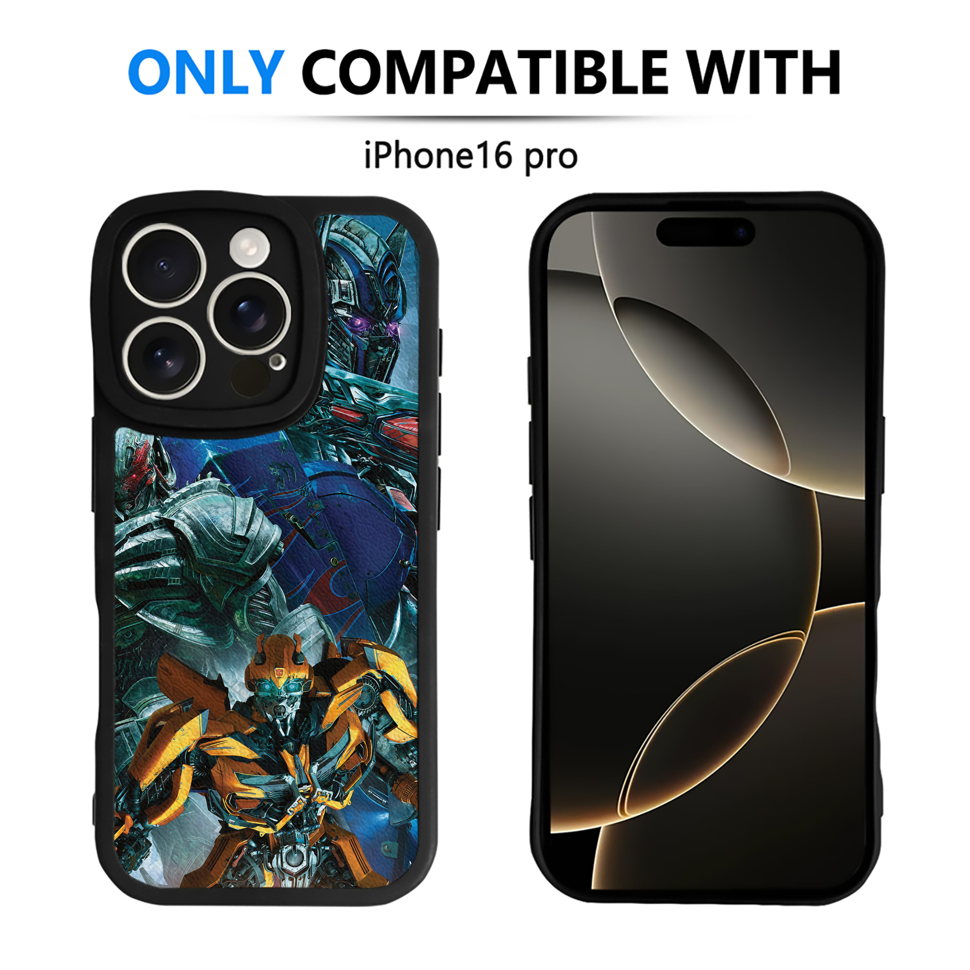 （画像用） Transformers トランスフォーマー 【iPhone 16シリーズ対応】シリコンスマホケース（レザー調） 材質：シリコン